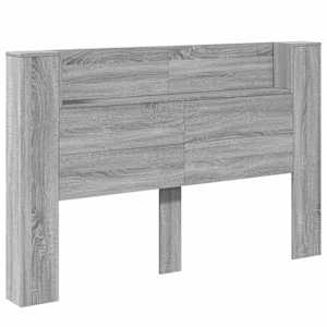 Čelo postele s LED s policí Šedá Sonoma 160 x 16,5 x 103,5 cm - obrázek 2