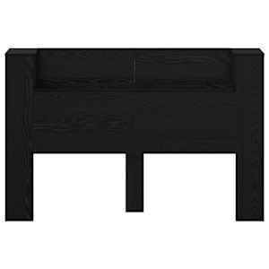 Čelo postele s LED s policí Černý Dub 160 x 16,5 x 103,5 cm - obrázek 5