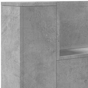 Čelo postele s LED s policí betonová 180 x 16,5 x 103,5 cm - obrázek 8