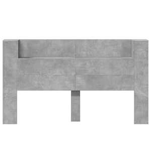 Čelo postele s LED s policí betonová 180 x 16,5 x 103,5 cm - obrázek 5