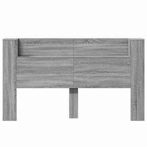Čelo postele s LED s policí Šedá Sonoma 180 x 16,5 x 103,5 cm - obrázek 5