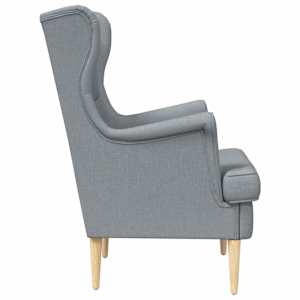 křeslo Světle šedá textil - obrázek 3