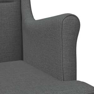 křeslo Tmavě šedá textil - obrázek 5