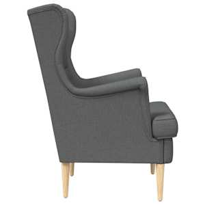 křeslo Tmavě šedá textil - obrázek 3