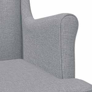 křeslo Světle šedá Textil - obrázek 7
