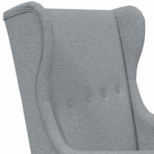 křeslo Světle šedá Textil - obrázek 8