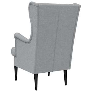křeslo Světle šedá Textil - obrázek 6