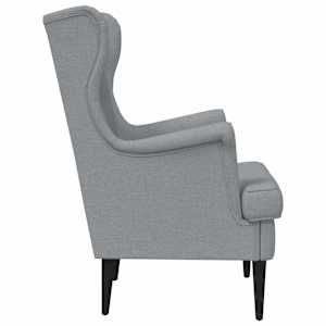 křeslo Světle šedá Textil - obrázek 5