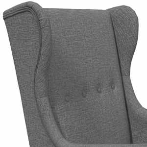křeslo Tmavě šedá textil - obrázek 6