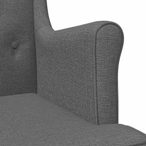 křeslo Tmavě šedá Textil - obrázek 7