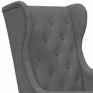 křeslo Tmavě šedá Textil - obrázek 8