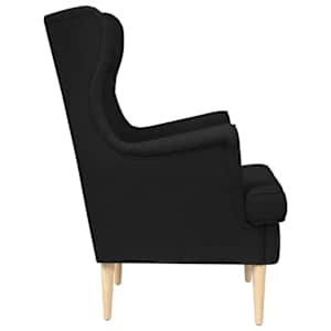 křeslo Černá Textil - obrázek 3