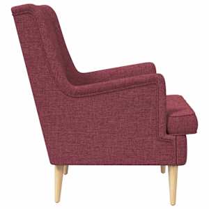 křeslo Víno Červené Textil - obrázek 5