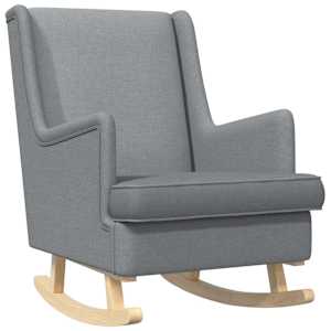 Zibajoči stol Svetlo siva 62 x 80 x 85 cm blago