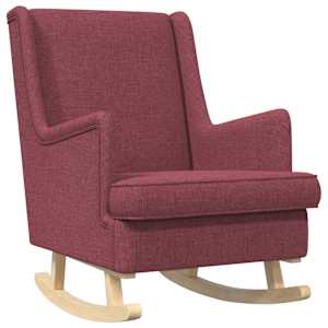 Zibajoči stol Vinorodna rdeča 62 x 80 x 85 cm blago