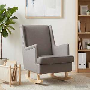 Zibajoči stol Taupe 62 x 80 x 85 cm blago