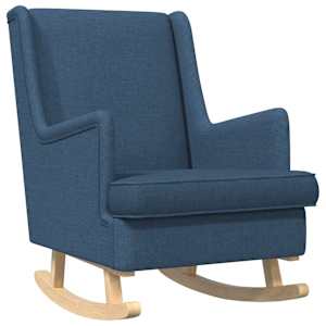 Zibajoči stol Modra 62 x 80 x 85 cm blago