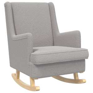 Zibajoči stol Svetlo siva 62 x 80 x 85 cm Ovčja tkanina