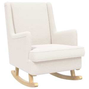 Zibajoči stol krema 62 x 80 x 85 cm Ovčja tkanina