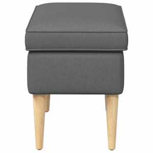 Stolička na Nohy Tmavě šedá 55 x 35 x 41 cm Polyester - obrázek 3