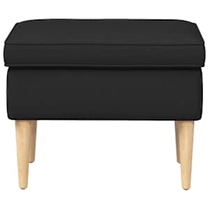 Stolička na Nohy Černá 55 x 35 x 41 cm Polyester - obrázek 2