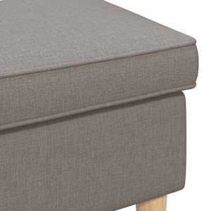 Stolička na Nohy Taupe 55 x 35 x 41 cm Polyester - obrázek 4
