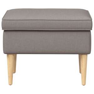 Stolička na Nohy Taupe 55 x 35 x 41 cm Polyester - obrázek 2