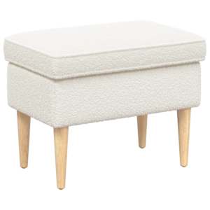 vidaXL Jala ottoman Kreemjas 55 x 35 x 41 cm Boucl&eacute;