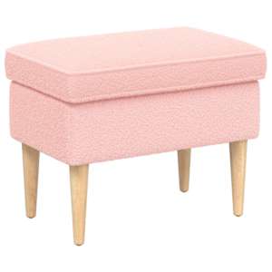 vidaXL Jala ottoman Roosa 55 x 35 x 41 cm Boucl&eacute;