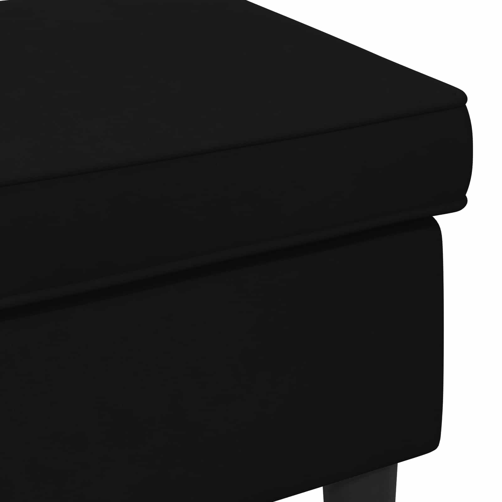 vidaXL Hocker Schwarz 55 x 35 x 41 cm Samt – Bild 4