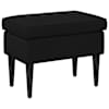 vidaXL Jala ottoman Must 55 x 35 x 41 cm Samet