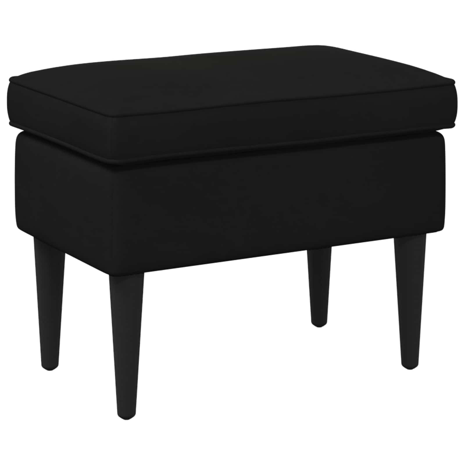 vidaXL Taburet Negru 55 x 35 x 41 cm Catifea