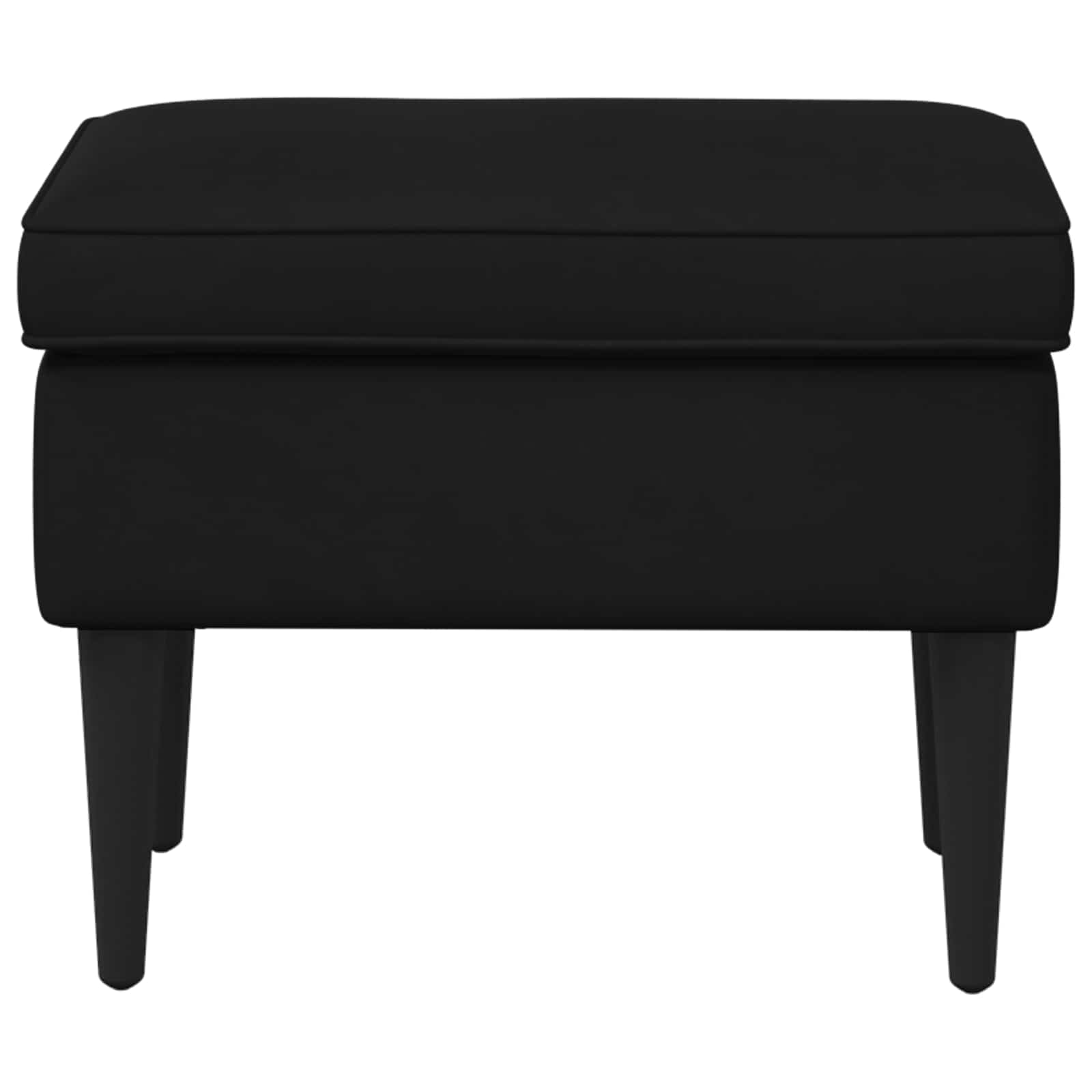 vidaXL Hocker Schwarz 55 x 35 x 41 cm Samt – Bild 2