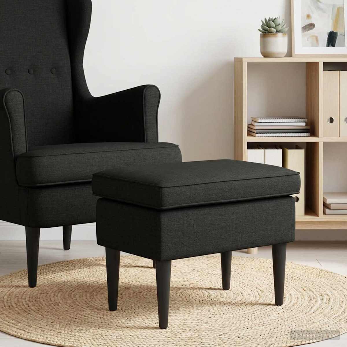 Fodskammel 55 x 35 x 41 cm Stof