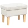 vidaXL Jala ottoman Kreemjas 55 x 35 x 41 cm Boucl&eacute;