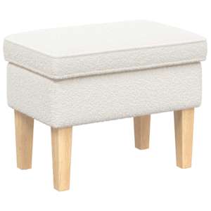 vidaXL Jala ottoman Kreemjas 55 x 35 x 41 cm Boucl&eacute;