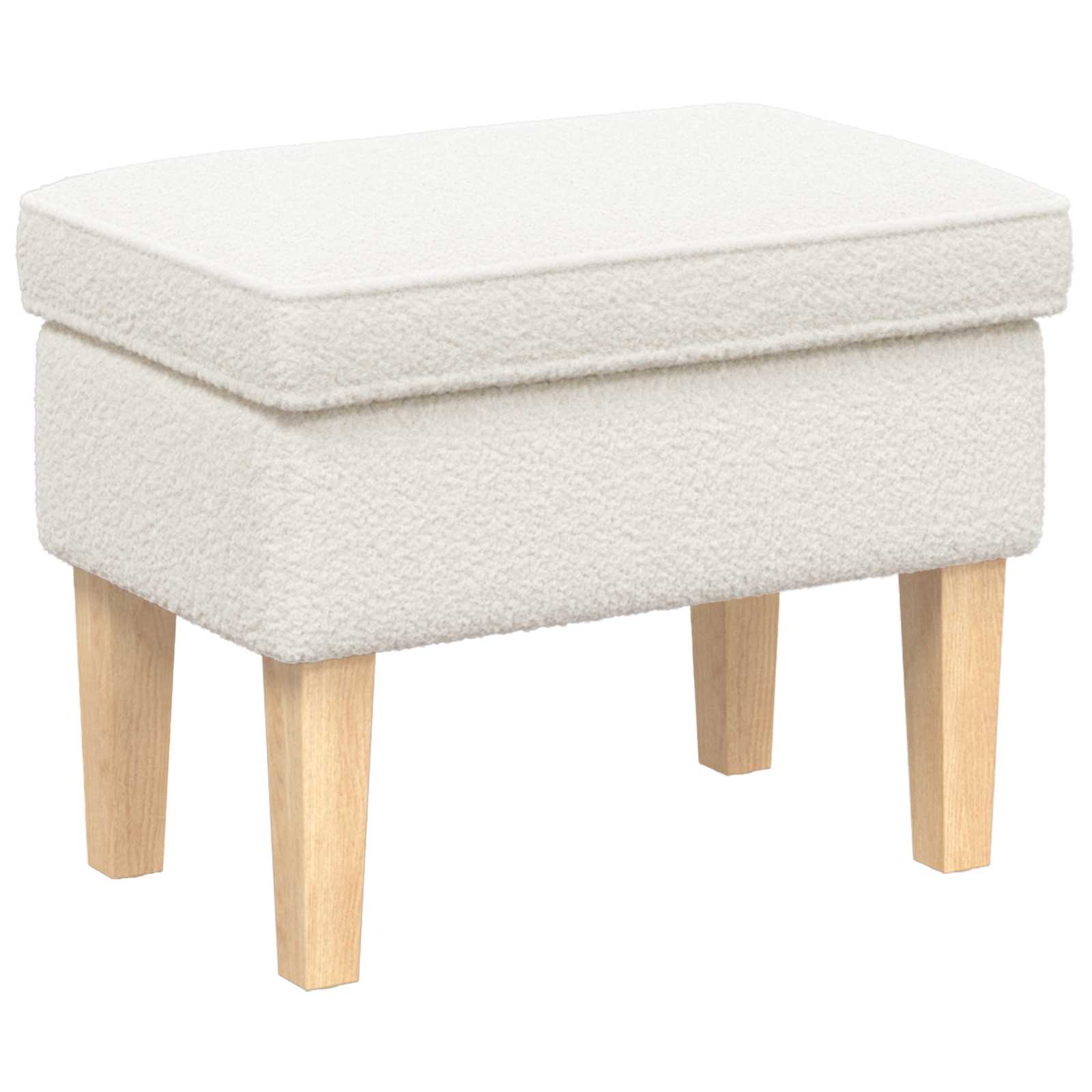 vidaXL Taburet Crem 55 x 35 x 41 cm Bouclé