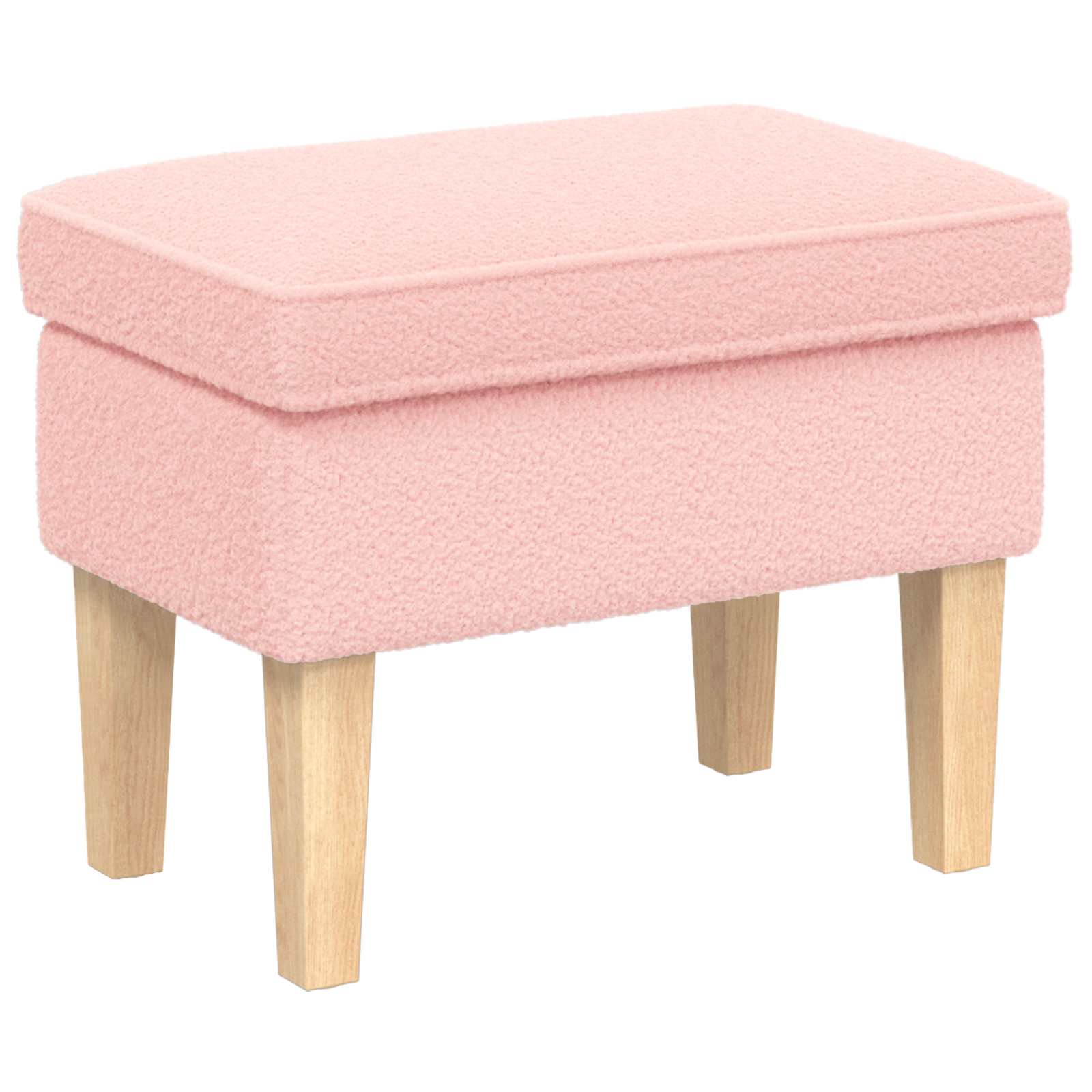 vidaXL Taburet Roz 55 x 35 x 41 cm Bouclé