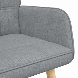 Pohovka pro dva Světle šedá 115 x 61 x 87 cm textil - obrázek 7