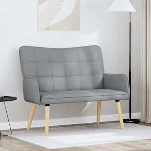 Pohovka pro dva Světle šedá 115 x 61 x 87 cm textil - obrázek 1