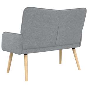Pohovka pro dva Světle šedá 115 x 61 x 87 cm textil - obrázek 6