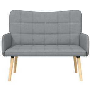 Pohovka pro dva Světle šedá 115 x 61 x 87 cm textil - obrázek 4