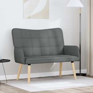Pohovka pro dva Tmavě šedá 115 x 61 x 87 cm textil