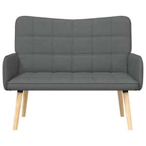 Pohovka pro dva Tmavě šedá 115 x 61 x 87 cm textil - obrázek 4