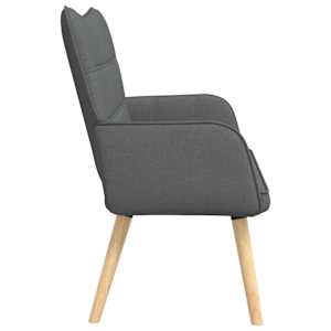 Pohovka pro dva Tmavě šedá 115 x 61 x 87 cm textil - obrázek 5