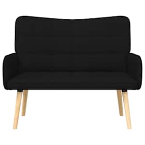 Pohovka pro dva Černý 115 x 61 x 87 cm textil - obrázek 4