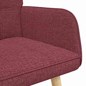 Pohovka pro dva vínová červená 115 x 61 x 87 cm textil - obrázek 7