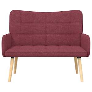 Pohovka pro dva vínová červená 115 x 61 x 87 cm textil - obrázek 4
