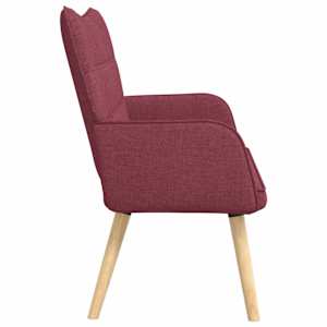 Pohovka pro dva vínová červená 115 x 61 x 87 cm textil - obrázek 5