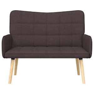 Pohovka pro dva Tmavě hnědá 115 x 61 x 87 cm textil - obrázek 4
